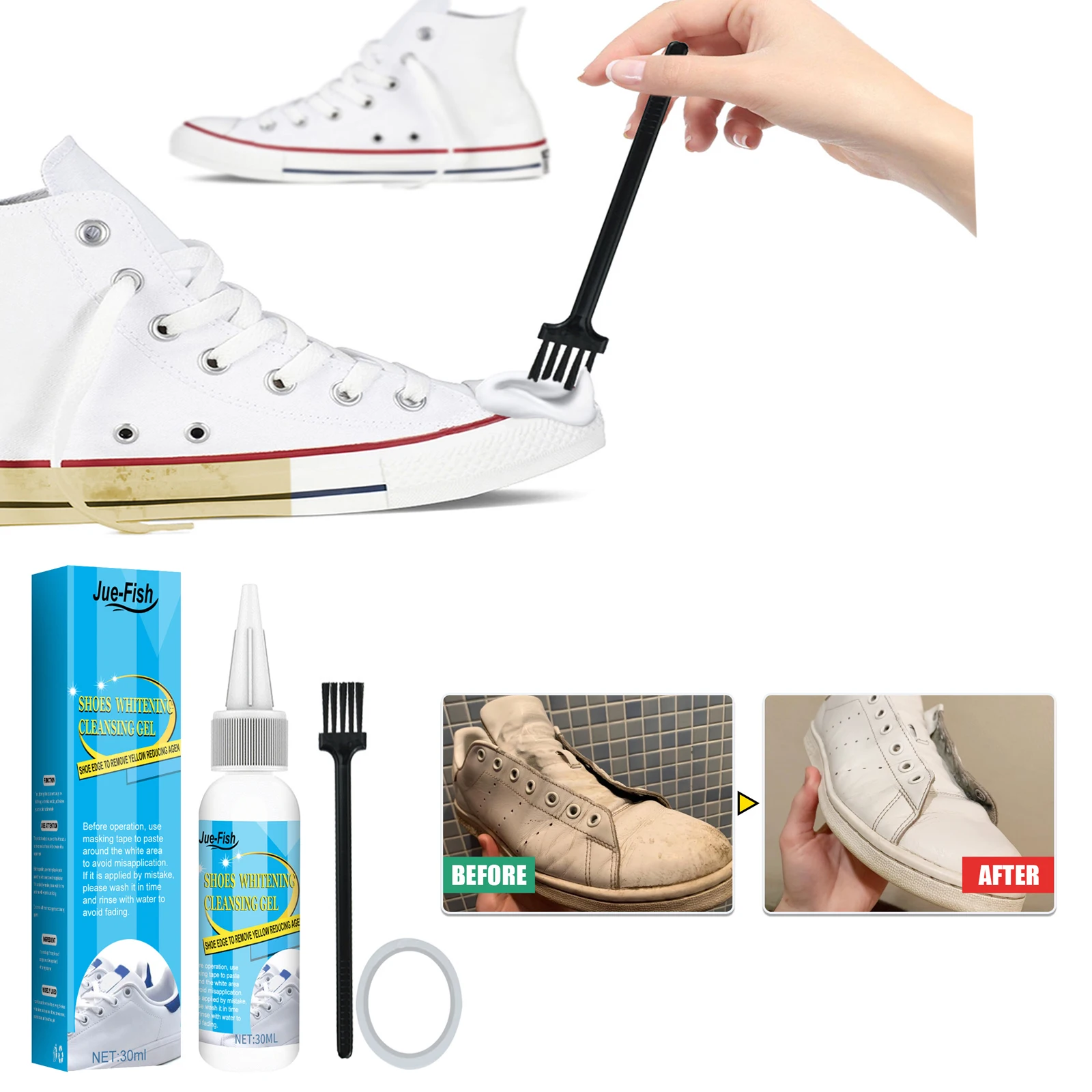 Sneaker Cleaner - Witte Schoenen Schoonmaken Gel Vlek Vuil