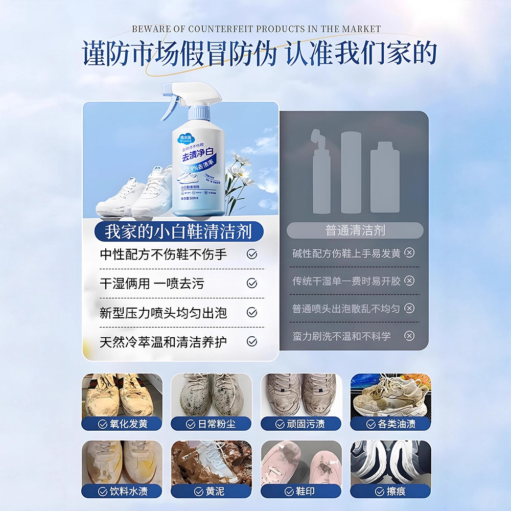 500ml witte schoenreiniger, ge - Sneaker Cleaner recensie en prijs